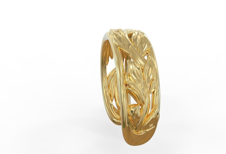 leaf ring 3D Print 473275