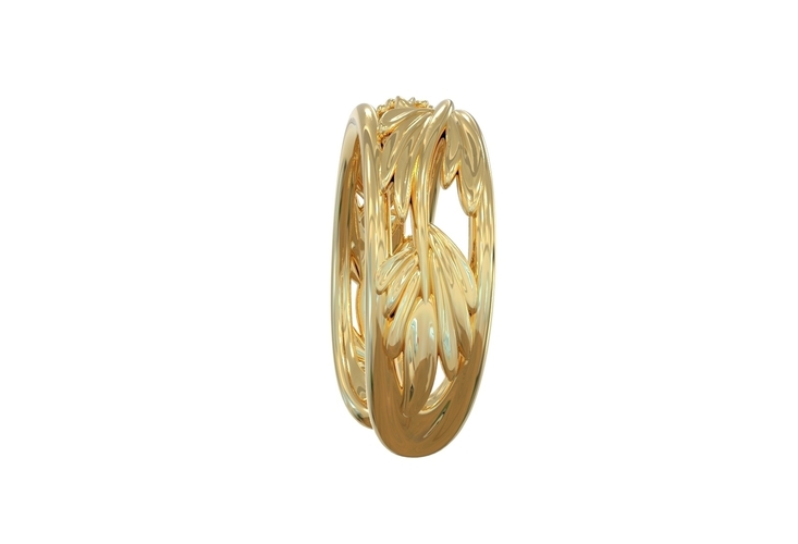 leaf ring 3D Print 473280