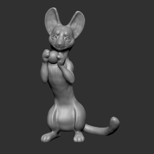 Fantasy mouse holding sphere 3D Print 473407