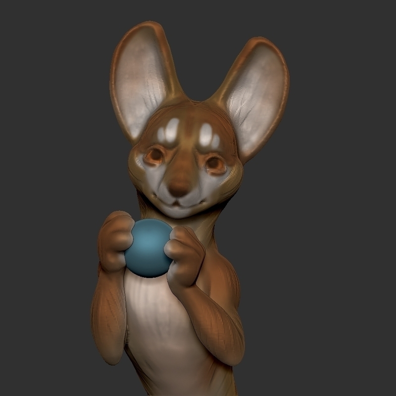 Fantasy mouse holding sphere