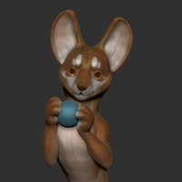 Small Fantasy mouse holding sphere 3D Printing 473413