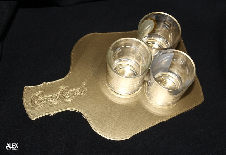  3D Crown Royal Shot Glass Drink Serving Tray 3D Print 473538