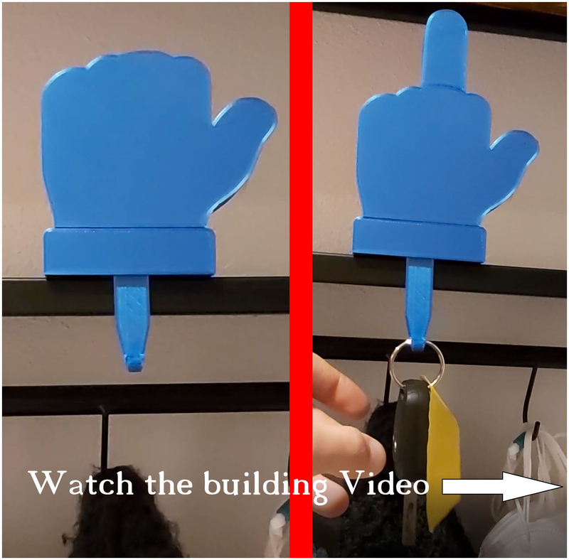 The Middlefinger Keychain (100% printed)