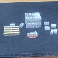 Small O Scale (1/48) Concrete Block 3D Printing 47366
