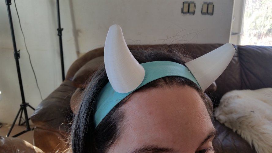 Horns for Elastic Headband 3D Print 47369