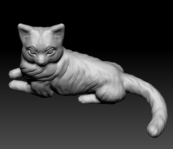 Birman cat lies 3D Print 473872