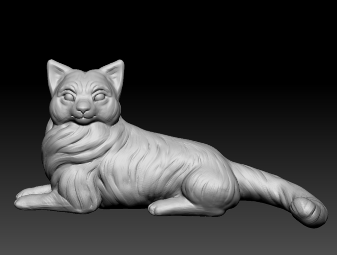 Birman cat lies 3D Print 473873