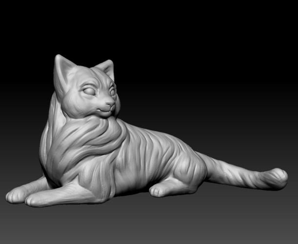 Birman cat lies 3D Print 473874