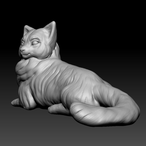 Birman cat lies 3D Print 473878