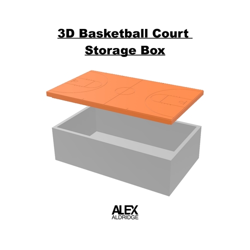 3D Basketball Court Storage Box