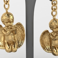 Small Angel Earing 3D Printing 474010