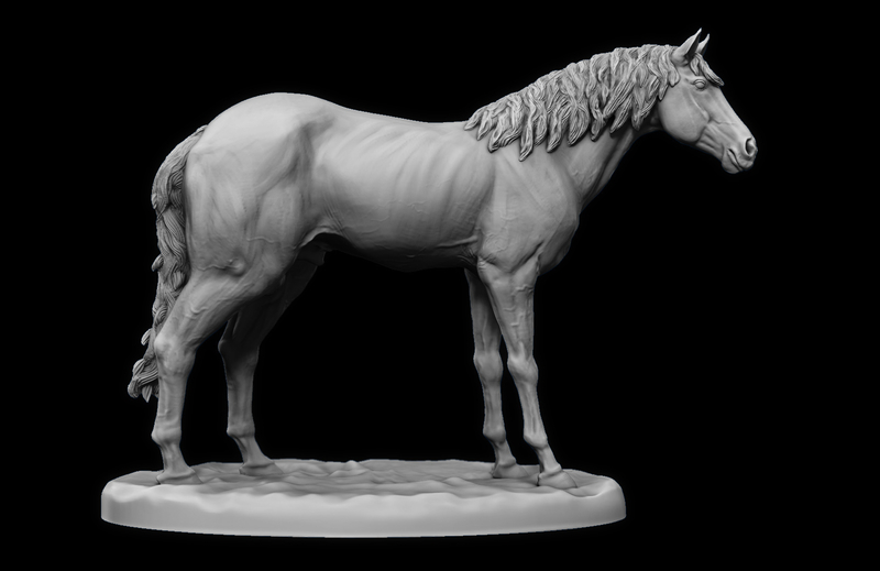 Horse Tabletop Figure RPG Miniature 32mm