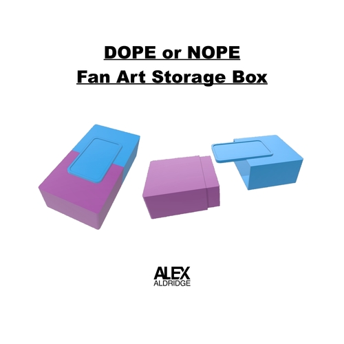 DOPE or NOPE Fan Art Storage Sticker Box 3D Print 474042