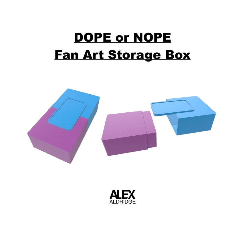 DOPE or NOPE Fan Art Storage Sticker Box