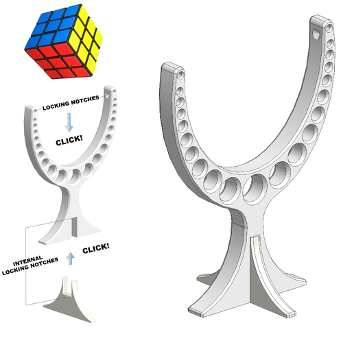Rubik's cube spinner / stand / holder 3D Print 474384