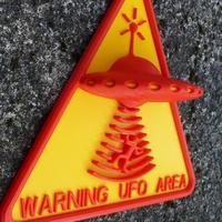 UFO WARNING sign - Thumbnail 3