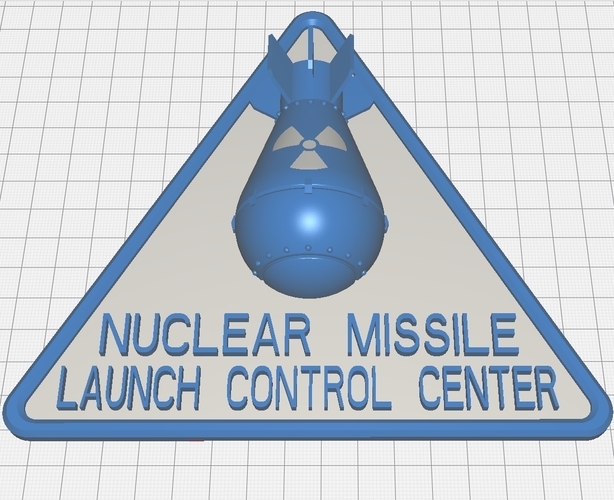 Nuclear warning 3D sign 3D Print 474423