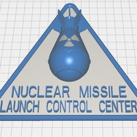 Small Nuclear warning 3D sign 3D Printing 474423