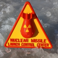 Nuclear warning 3D sign - Thumbnail 2