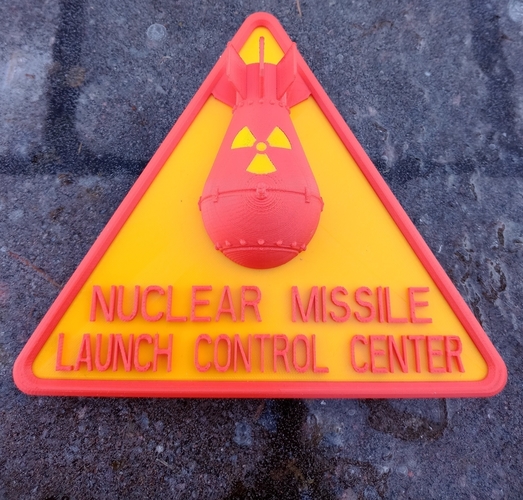 Nuclear warning 3D sign 3D Print 474425