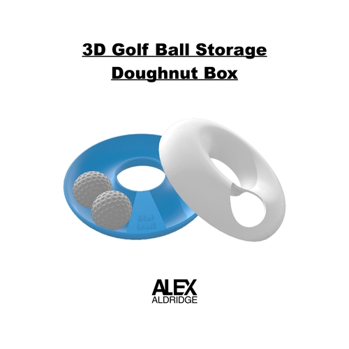3D Golf Ball Doughnut Storage Holder Box 3D Print 474459