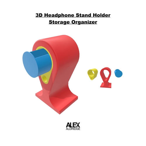 3D Headphone Holder Organizer Stand
