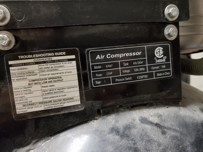 Harbor Freight 67487 Air Compressor Fan 3D Print 474649