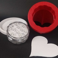  Heart Type Lithophane Photo Frame - Thumbnail 1