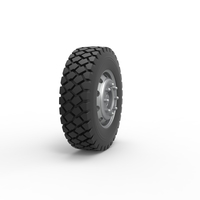 Diecast military truck wheel Scale 1:25 - Thumbnail 2
