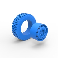 Diecast military truck wheel Scale 1:25 - Thumbnail 12