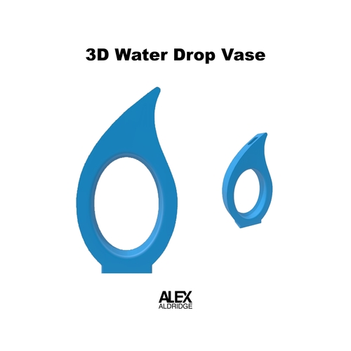 3D Water Drop Vase Decoration 3D Print 474918