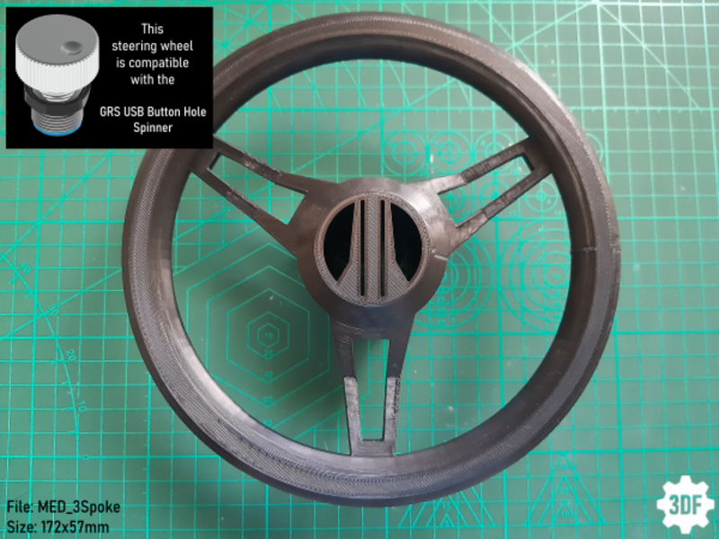 Arcade Spinner Steering Wheel - GRS USB Button Hole Compatible