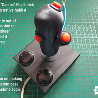 Small Digital 3-Button Arcade Flightstick to fit Sanwa type joystick 3D Printing 475022