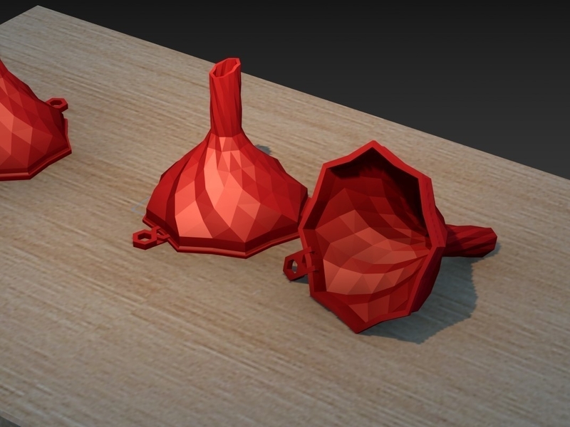 Twisted diamond funnel