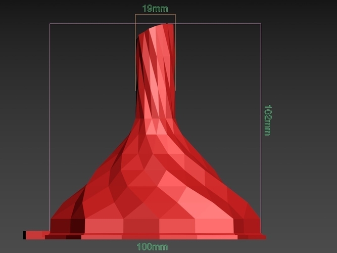 Twisted diamond funnel 3D Print 475223