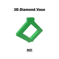 3D Hollow Diamond Vase - Thumbnail 1