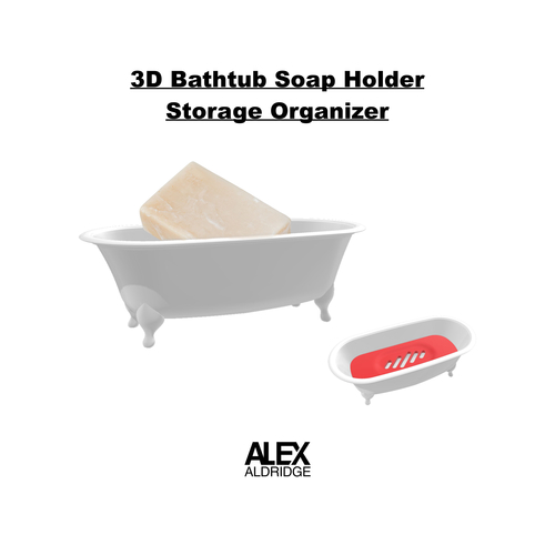 3D Bathtub Soap Holder Dish Organizer 3D Print 475246