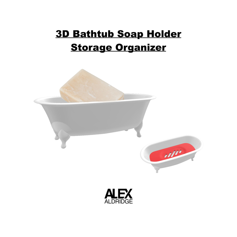 3D Bathtub Soap Holder Dish Organizer