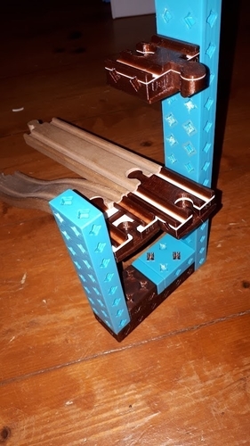 Wooden railway PrintAblok bridge system 3D Print 475252