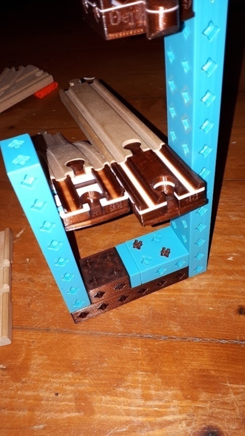 Wooden railway PrintAblok bridge system