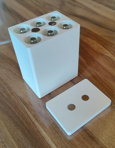 Box for 6 x 12gr Co2 Cartridge with magnets. 3D Print 475275