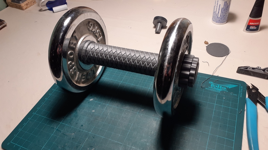 Dumbbell handle 3kg 3D Print 475291