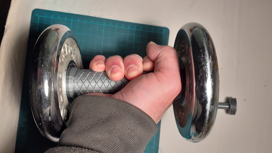 3D Printed Dumbbell handle 3kg by Kneepacks | Pinshape