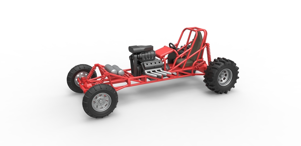 Diecast Mud dragster Scale 1 to 25 3D Print 475295