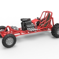 Small Diecast Mud dragster Scale 1 to 25 3D Printing 475295