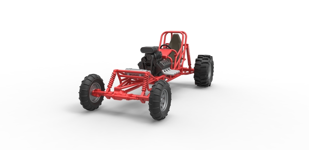 Diecast Mud dragster Scale 1 to 25 3D Print 475297