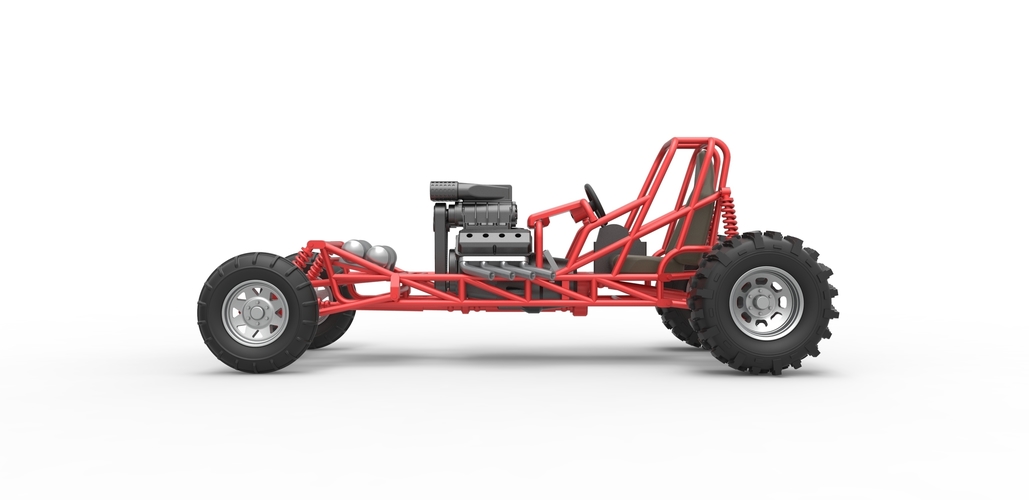 Diecast Mud dragster Scale 1 to 25 3D Print 475301