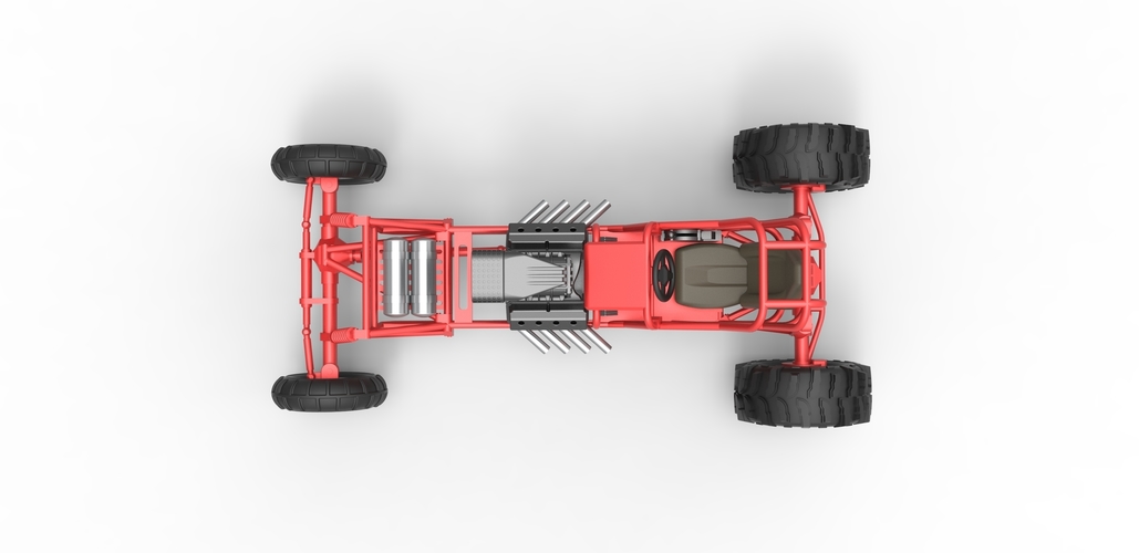 Diecast Mud dragster Scale 1 to 25 3D Print 475303