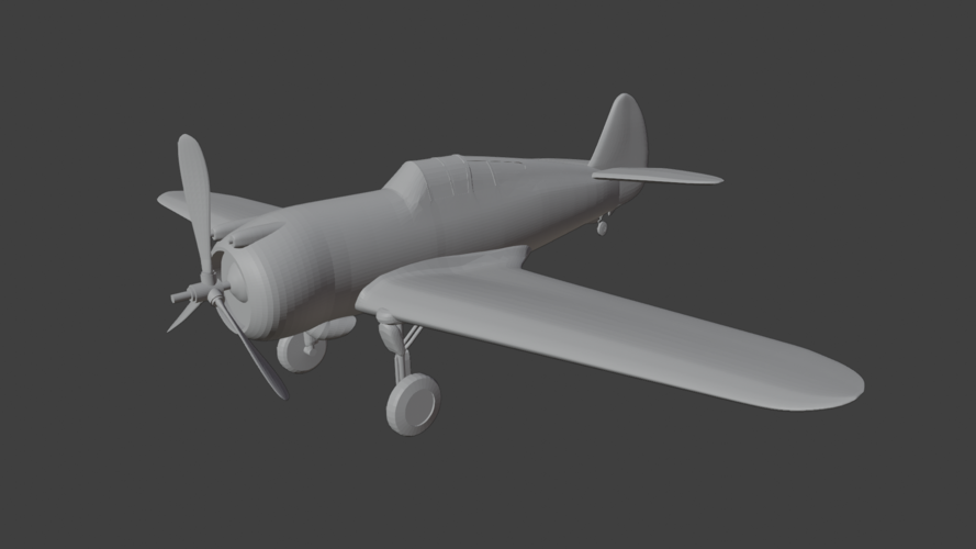 P 36 Hawk WW2 plane 3D Print 475361