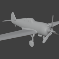 Small P 36 Hawk WW2 plane 3D Printing 475362